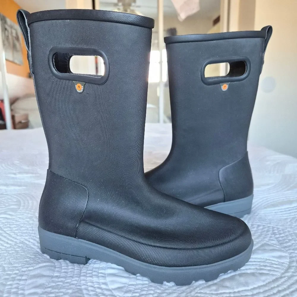 VGUC Bogs Holly Jr. Tall Boot Waterproof Black Size 3